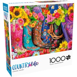 Buffalo Games - Lars Stewart - Cowgirl Colors - 1000 Piece Jigsaw Puzzle For Adults -Challenging Puzzle Perfect for Game Nights - Finished Size is 26.75 x 19.75