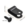 Rebower R Type Cable Clamp Wire Management Clips (With Screws)