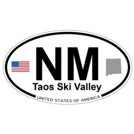 US Decal, Inc. Taos Ski Valley, New Mexico Oval Sticker