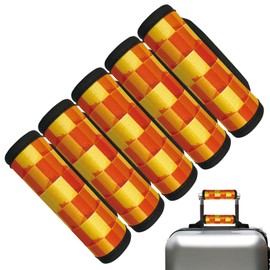 Tailoreadily 5 Pack Luggage Handle Wrap, Cute Luggage Tap Identifiers for Cruise Travel, Suitcase Tags Travel Accessories for Airplane Flying, Orange