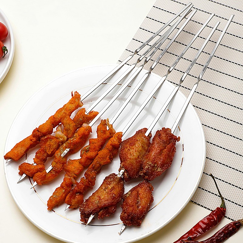 ATiAP バーベキュー串 BBQツール 焼き串 キ 12本 バーベキュー フォーク バーベキュー用品 20cm
