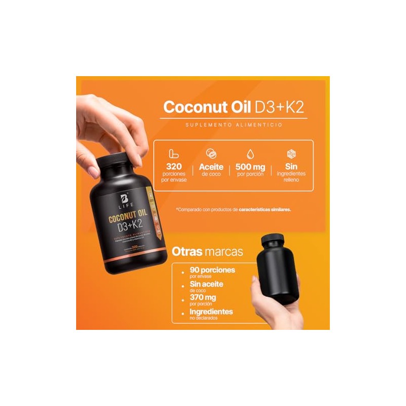 Life Vitamina 400 320 Softgels Alta Absorsión Aceite Coco Vitaminas