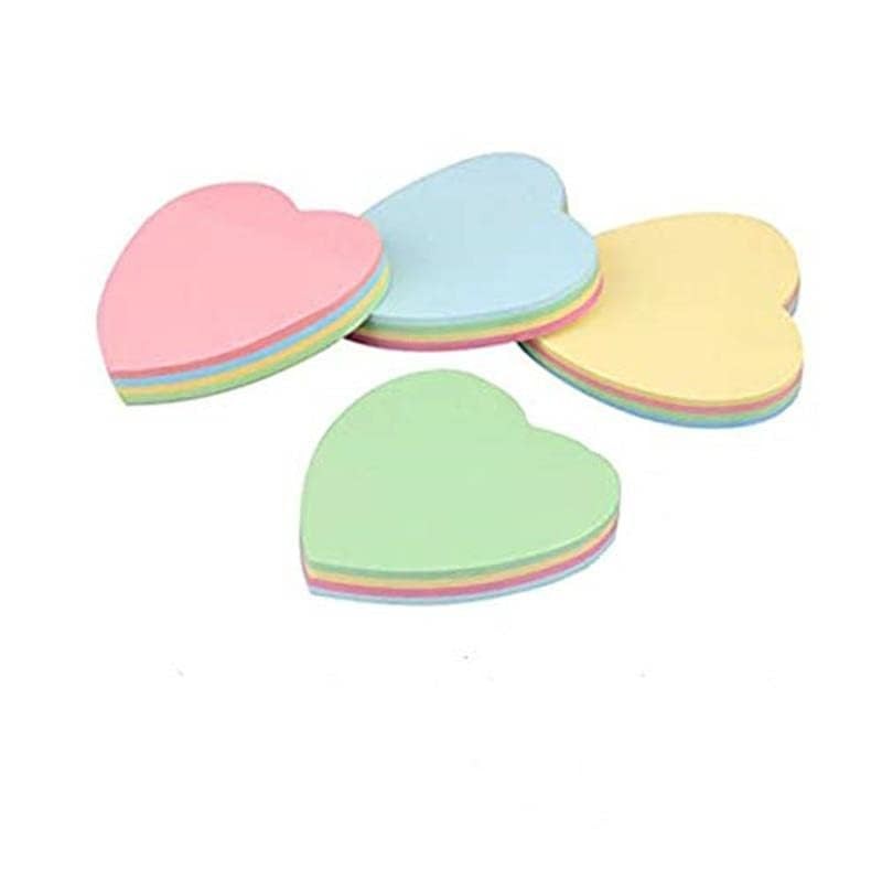 Heart-Shaped Sticky Note Cube Super Sticky Removable Notes Pad (1)