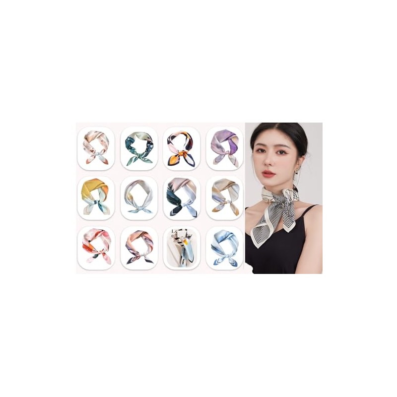 BEILATE Women's Scarf Silk Scarf Headscarf Silk Scarf Bandana Handkerchief