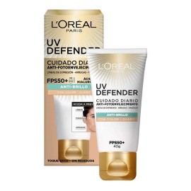 Crema Facial Loreal Protectora Fps50 Tono Claro Anti Brillo