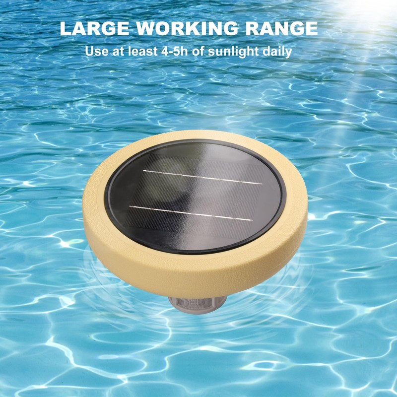 Solar Pool Ionizer for Above Ground, Floating Copper Pool Cleaner,