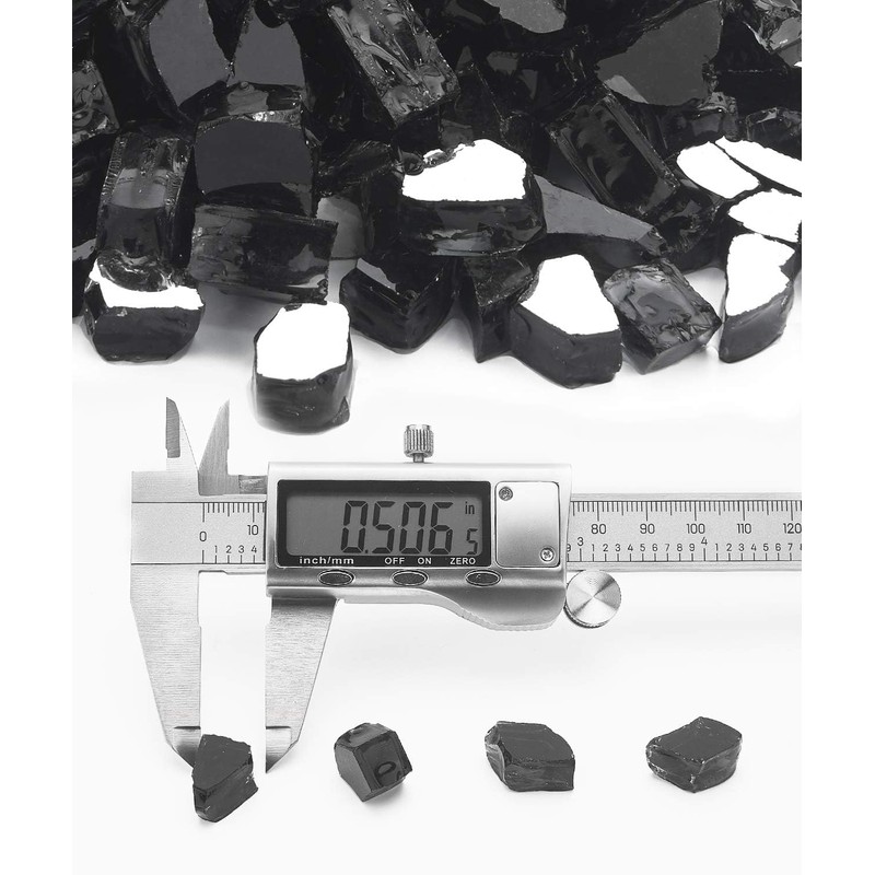 NUPICK 20 Pound Fire Glass, 1/2 Inch Reflective Fire Glass,
