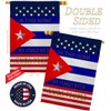USA Decoration Stand with Cuba House Flag Eagle Set Support