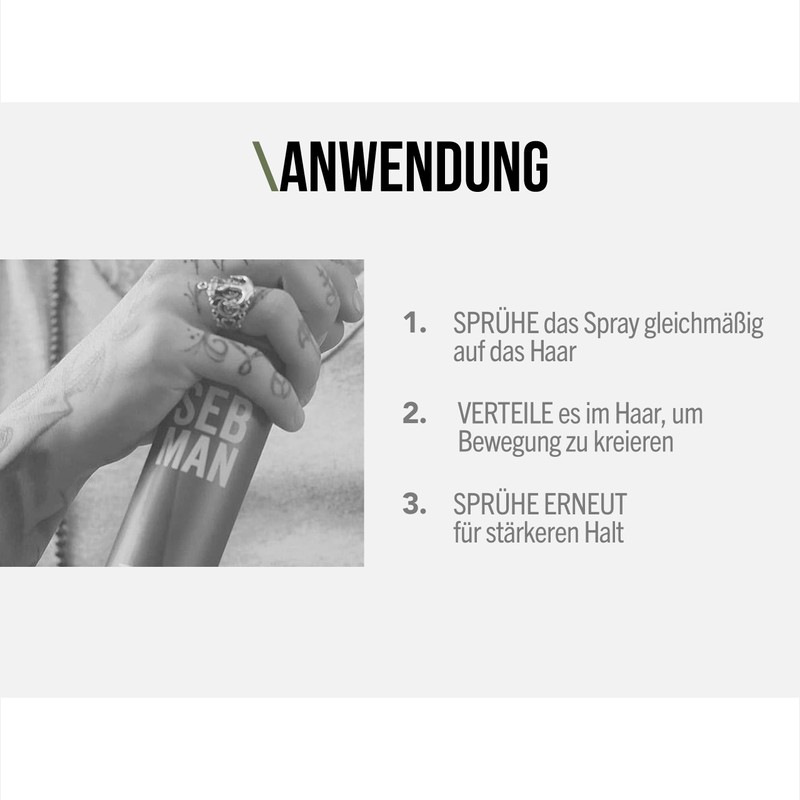 SEB MAN THE FIXER – Fixierspray mit 24h Feuchtigkeits-Schutz und