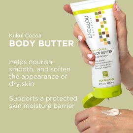 Andalou Naturals Kukui Cocoa Body Butter Nourishing Moisturizer 8 Fl Oz