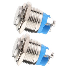 DOITOOL 2Pcs Wired Doorbell Button with Self-Resetting Push Design, Easy to Install Metal Door Bell Chime Button for Home and Apartment, 0.98 X 0.78 X 0.78 Inch