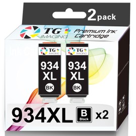 TG Imaging Compatible 934XL Black Ink Cartridge Replacement for HP Ink 934 Black 935XL for Office Jet 6220 6800 6812 6815 6820 6822 6825 Office Jet Pro 6230 6830 6835 6836 Printer (High Yield, 2 Pack)