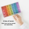BaHoki Essentials Weekly Pill Organizer - Portable 7-Day Pill Box