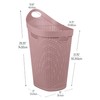 Mind Reader 60L Rolling Laundry Hamper, Clothes Basket, Wheels, Wicker