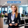 HonGien 3PCS ID Badge Holder with Double-Sided Windows Pass Holder