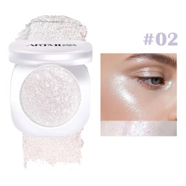 Artmiss Iluminador Facial Compacto Acabado Luminoso Natural Tono Del Maquillaje Plateado/rosa