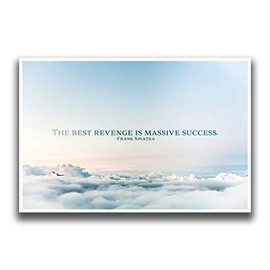 JSC322 Massive Success is Best Revenge Frank Sinatra Quote Poster | 18-Inches by 12-Inches | Premium 100lb Gloss Poster Paper