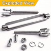 Lsqurel Turnbuckle 304 Stainless Steel Shade Sail Hardware Heavy Duty
