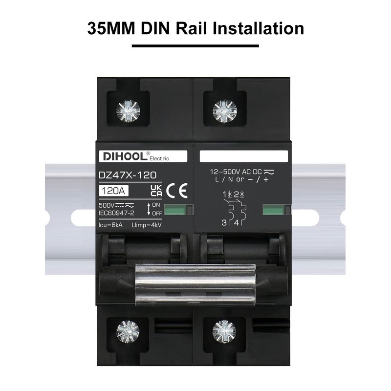 DC Isolator Switch 12V 24V Solar PV Circuit Breaker Photovoltaic