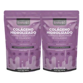 Péptidos De Colágeno Hidrolizado Biotina 300g Pack 2 Bolsas Sabor Sin Sabor                                                                           
