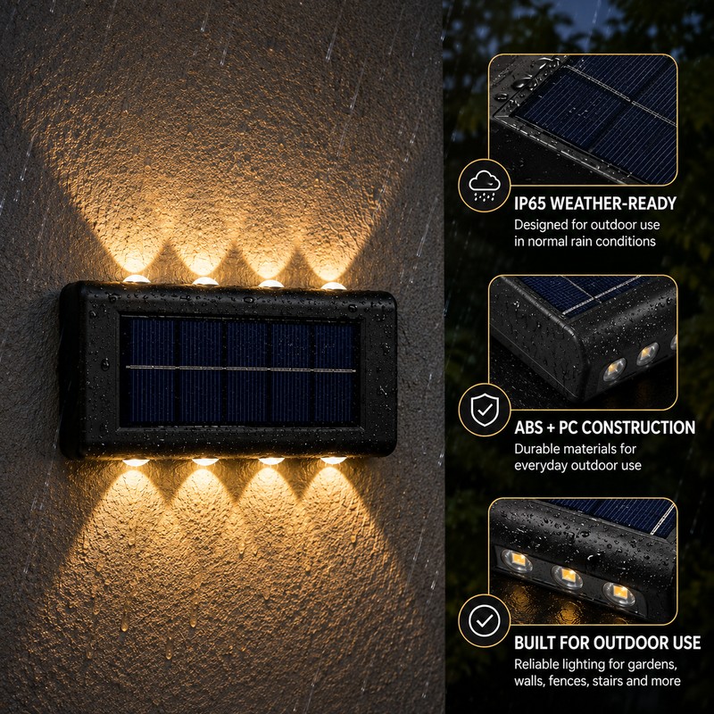 Solar Wall Lights for Outdoor Lighting – Up & Down