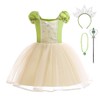 Lito Angels Princess Tiana Costume Dress Fancy Dress with Accessories