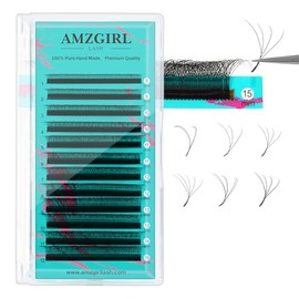 Volume Eyelashes, 4DW C Curl, Mixed Length Eyelash Extension Accessories, Easy Fan, Individual Lashes, Premium Classic Lash, Soft Matt, Dark Professional Eyelashes Extension (8-15 mm)