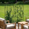 SCENDOR 2 Pack Arched Metal Garden Trellis for Climbing Plants