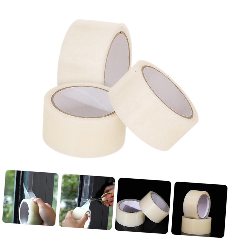 Gadpiparty 3Rolls Window Insulation Tape Transparent Weather Sealing Tape for