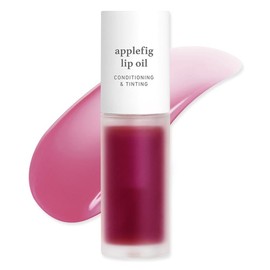 Nooni Korean Apple Lip Oil + Lip Stain | Glossy Lip Stain, Tinting & Long Lasting, Moisturizing Lip Care (13 options) Hydrate Lipgloss Lipstick Makeup Glossy Hydrating Moisturizer Plump Transfer-proof:_Fig