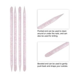 Disposable Cuticle Pusher, Practical Plastic Cuticle Manicure Pedicure Stick, 100 Pieces for Nail Salon for Nail Techniques for Home (PINK)
