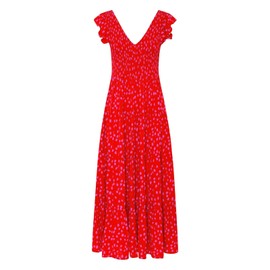 Boho Dress Women's Summer Women's Two Piece Summer Dress Festive Large Size Strap Dress Women's Summer Knee-Length Cave The Lion Products Dresses Summer Sexy Summer Dress Women's One Shoulder, red