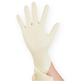 XARA - Natural Latex Glove Powder Free 10g Protection and Hygiene for Your Hands Dispenser Box 100 Pack Natural Colour XL Pack of 100