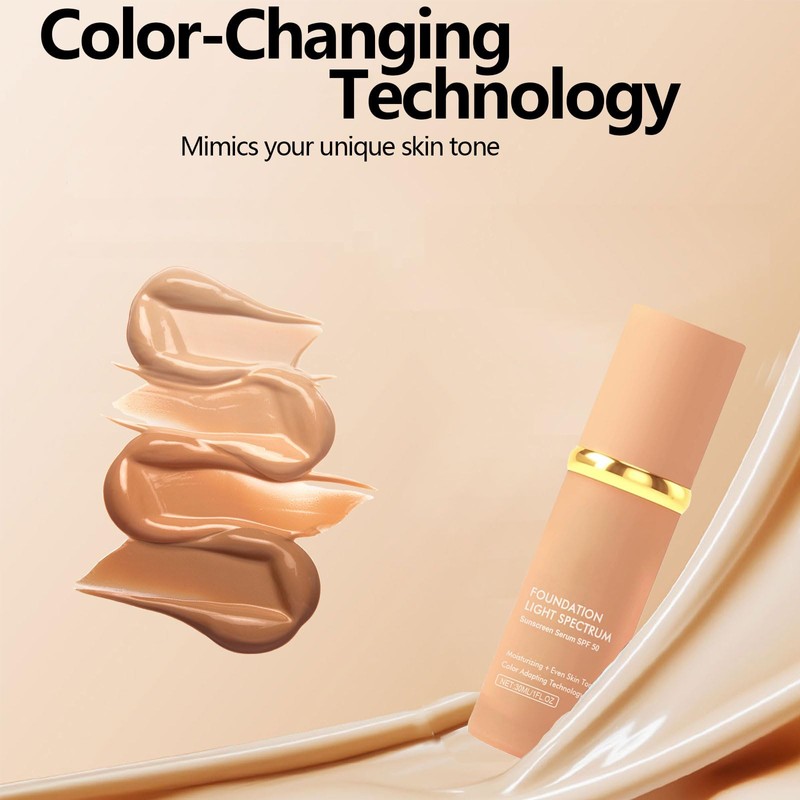 2 Pack Bio Foundation 4 in 1 Light Spectrum, Anti-Wrinkle