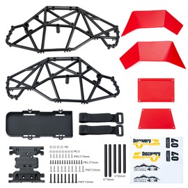 RC Roll Cage Rock Buggy Body Shell for 1/10 Axial SCX10 ll 90046 RC Crawler Car Buggy (Red)
