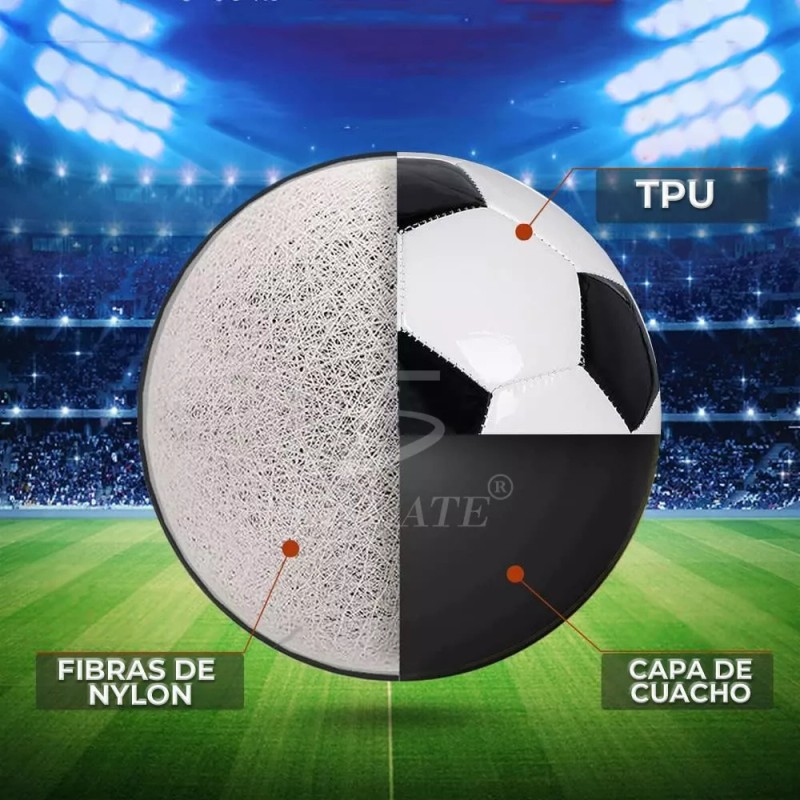 Ele-Gate Balon De Futbol Soccer Del Numero 5 Tradicional Cuero