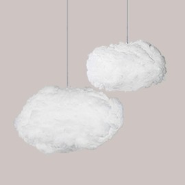 9pcs Clouds Decorations for Ceiling, Cotton Simulation Hanging Cloud Decoration, 3D Artificial Fake Clouds Props for Wedding Stage Show Party Decor (3*Small and 6*Medium Size)
