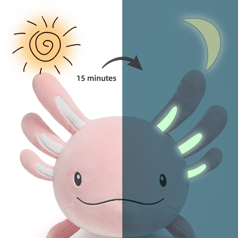 Niuniu Daddy 20 Inch Pink Axolotl Plush Toy - Luminous,