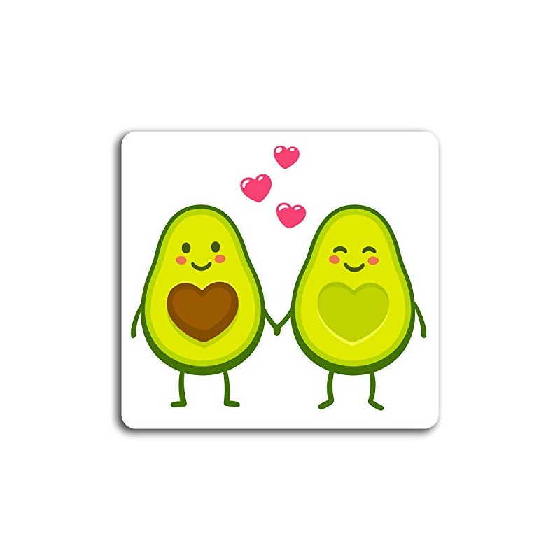 2 x 10cm Cute Avocado Love Couple Vinyl Stickers -