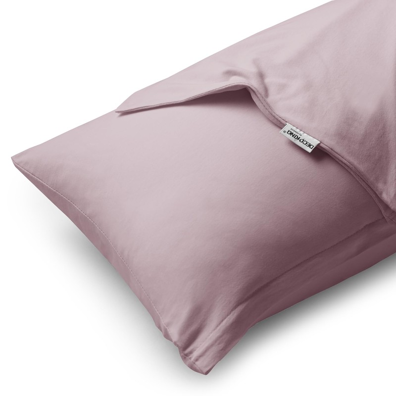 DecoKing 2 Pillowcases 20 x 120 cm Jersey Cotton Zip