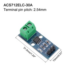 sourcing map 2pcs ACS712 Current Sensor Module 30A Range Hall Effect Current Sensor Current Measuring AC/DC with Cable for Detecting Current