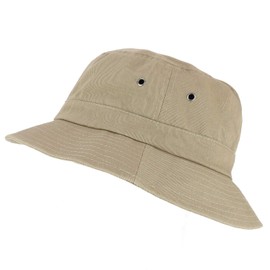 Trendy Apparel Shop Oversize XXL - XXXL Short Brim Outdoor Bucket Hat, Khaki, X-Large