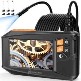Ennovor Industrial Borescope Camera - 8 Adjustable LEDs, Semi-Rigid Cable for Mechanics