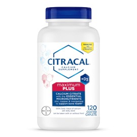 Citracal Maximum Plus Calcium Supplement 120 Count Supports Bone Health