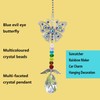 Butterfly Crystal Garden Hanging Teardrop Prism Pendant for Window Rainbow
