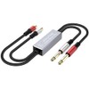 Audio Noise Filter Adapter:Dual 6.35mm 1/4" TRS Male to 2