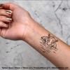 Azeeda 4 x 'Nilpferd in einem Pool' Temporäre Tattoos -