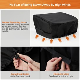 NOELIFE NOELIFE Grill Cover for Blackstone 22 inch Tabletop Griddle with Hood, Griddle Accessories for Blackstone 22, Propane Fuel Cylinder Can Be Covered Completely, Waterproof and Windproof (Cover Only)