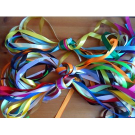 10 x 1m x 12mm 1 Satin Ribbon Assorted Colours 10 metres 12 mm