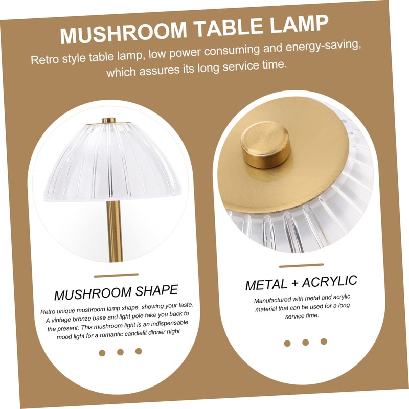 Operitacx Modern Led Desk Lamp Retro Table Lamp Touch Sensor